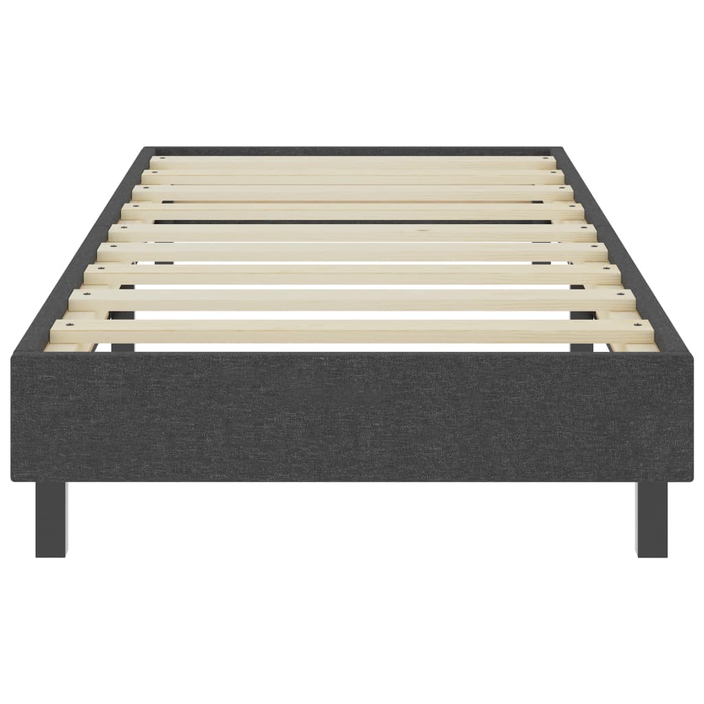 Cama boxspring 80x200 cm tecido cinzento-escuro