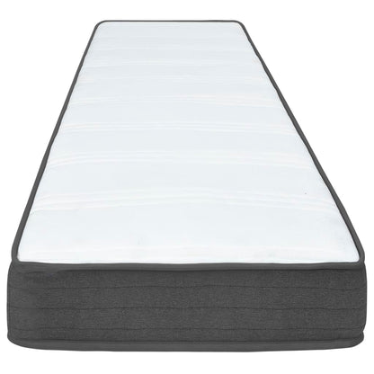 Cama boxspring 100x200 cm tecido cinzento-escuro