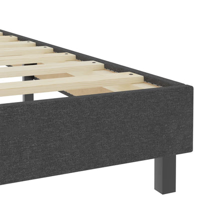 Cama boxspring 120x200 cm tecido cinzento-escuro