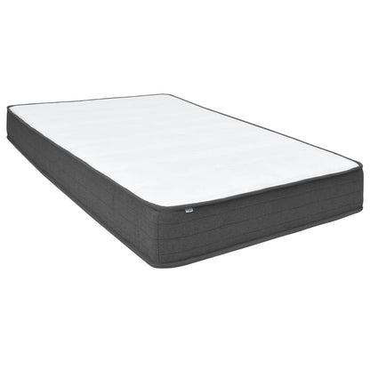 Cama boxspring 140x200 cm tecido cinzento-escuro