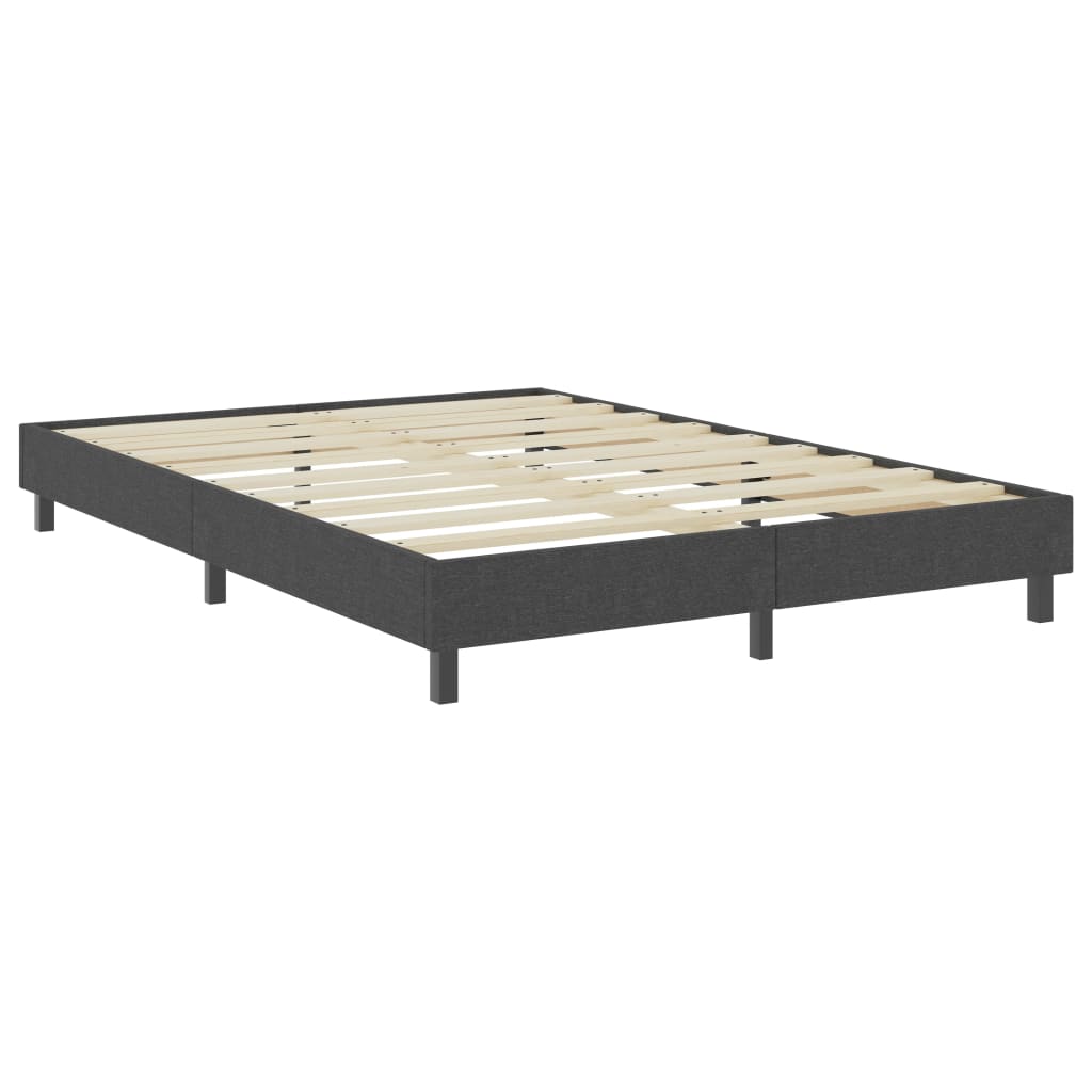 Cama boxspring 180x200 cm tecido cinzento-escuro