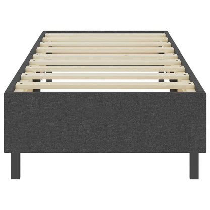 Cama boxspring 80x200 cm tecido cinzento-escuro