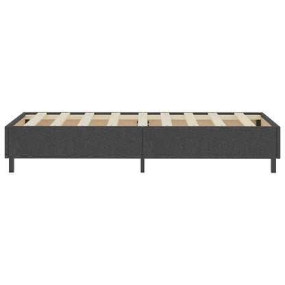 Cama boxspring 90x200 cm tecido cinzento-escuro