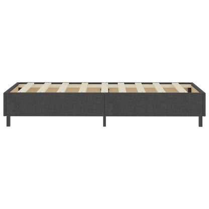 Cama boxspring 100x200 cm tecido cinzento-escuro