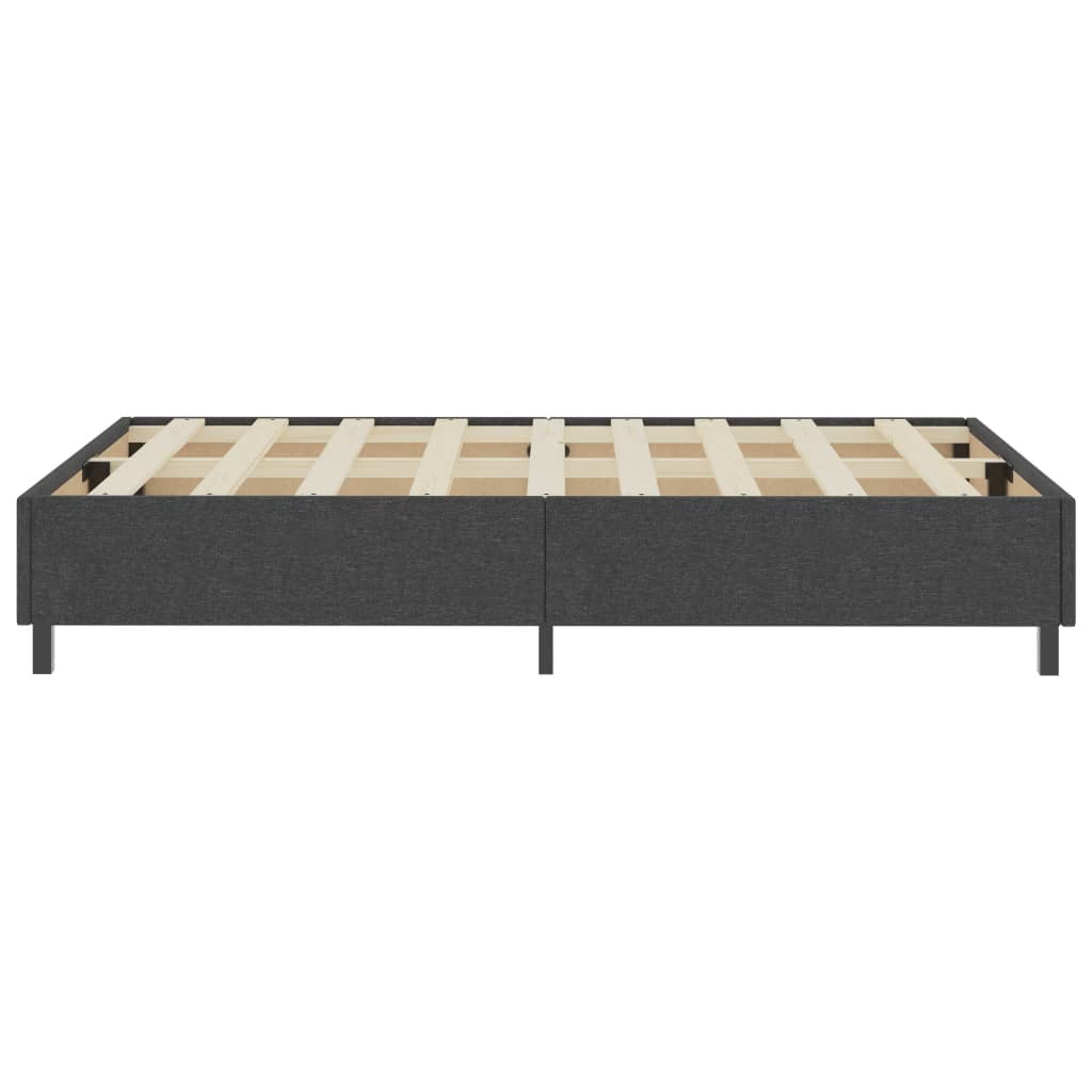 Cama boxspring 120x200 cm tecido cinzento-escuro