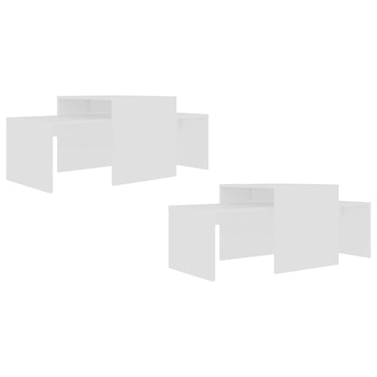 Conjunto mesas de centro 100x48x40 cm derivados madeira branco