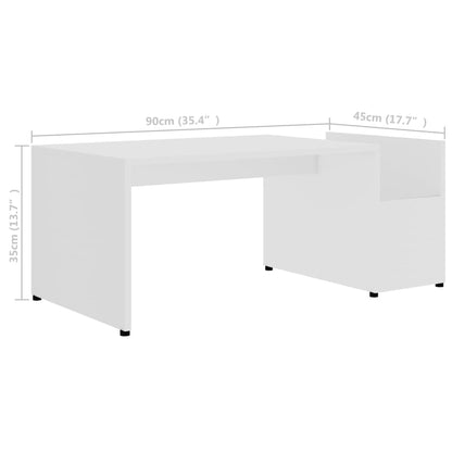 Mesa de centro 90x45x35 cm derivados de madeira branco