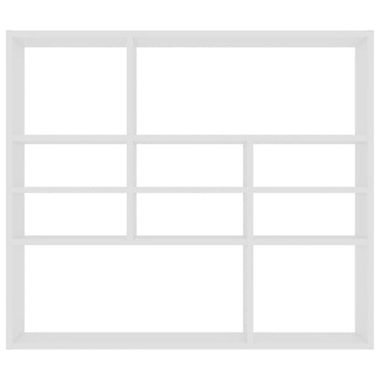 Estante de parede 90x16x78 cm contraplacado branco