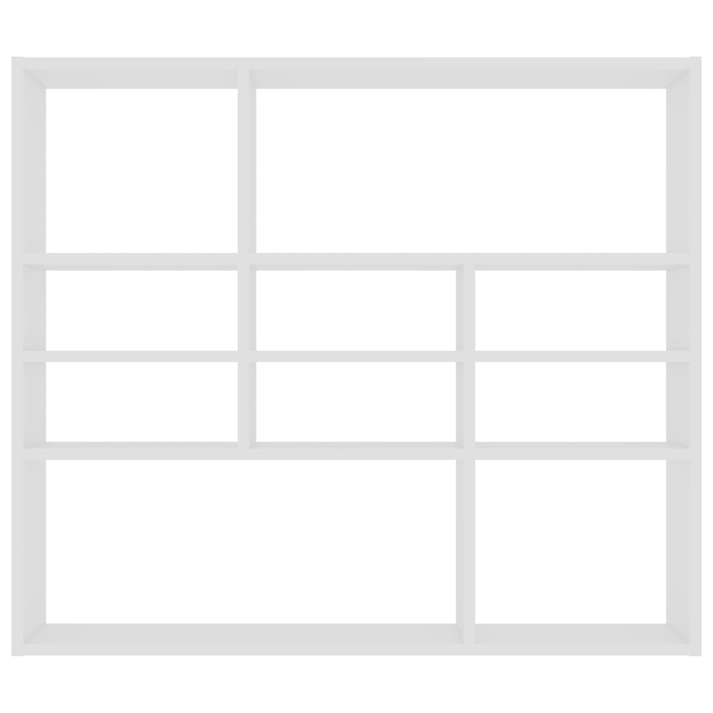 Estante de parede 90x16x78 cm contraplacado branco