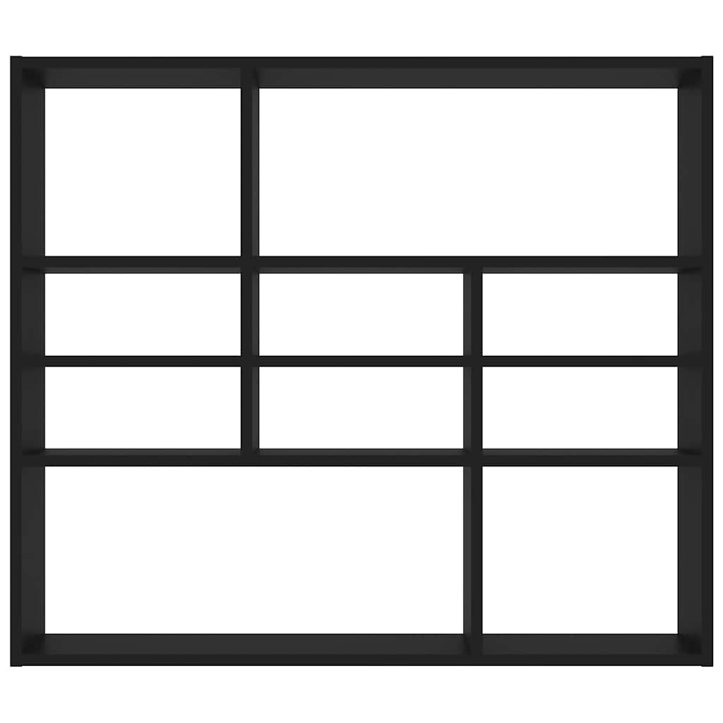 Estante de parede 90x16x78 cm contraplacado preto