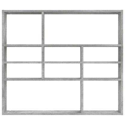 Estante de parede 90x16x78 cm contraplacado cinzento cimento