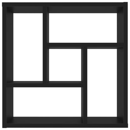 Estante de parede 45,1x16x45,1 cm derivados de madeira preto