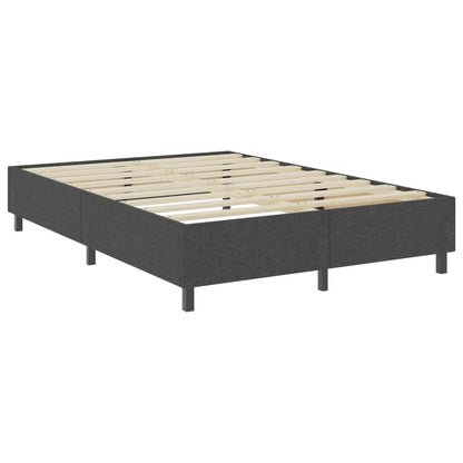 Cama boxspring 160x200 cm tecido cinzento-escuro