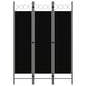Divisória de quarto com 3 painéis 120x180 cm preto