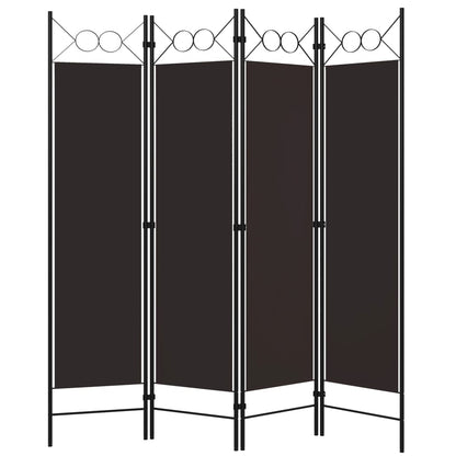 Divisória de quarto com 4 painéis 160x180 cm castanho