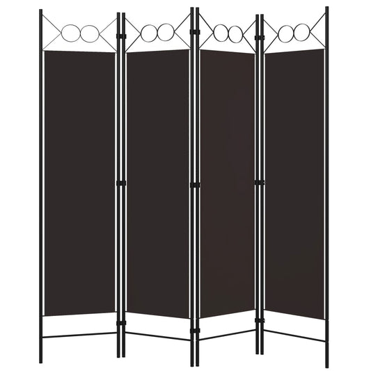 Divisória de quarto com 4 painéis 160x180 cm castanho