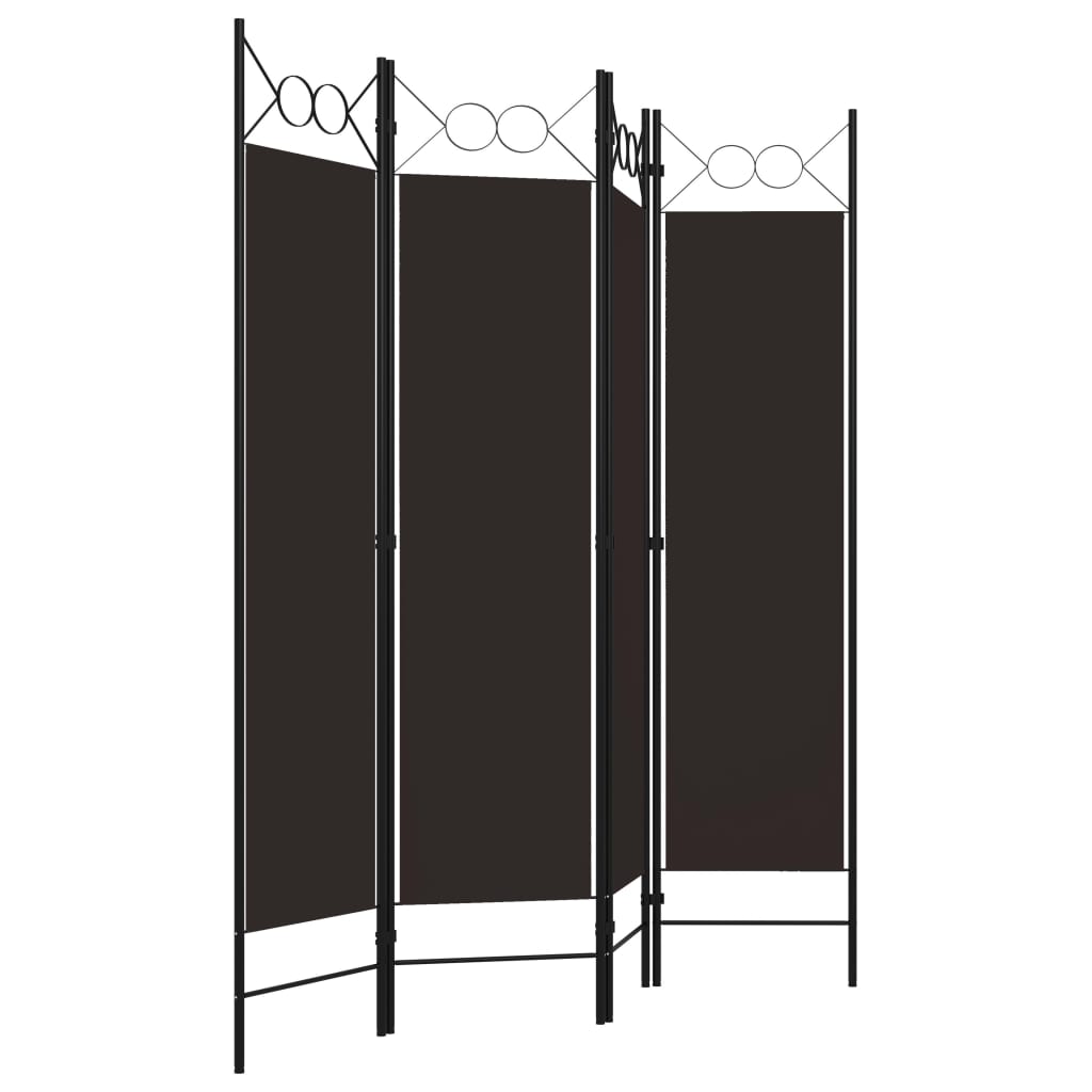 Divisória de quarto com 4 painéis 160x180 cm castanho