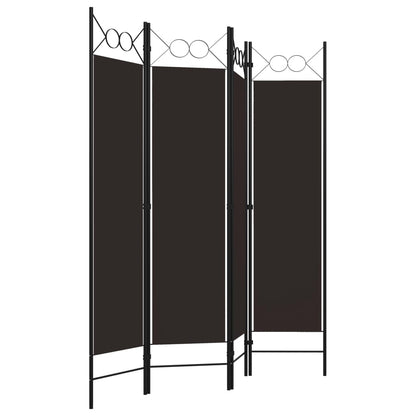 Divisória de quarto com 4 painéis 160x180 cm castanho