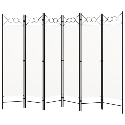 Divisória de quarto com 6 painéis 240x180 cm branco