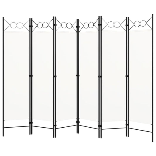 Divisória de quarto com 6 painéis 240x180 cm branco