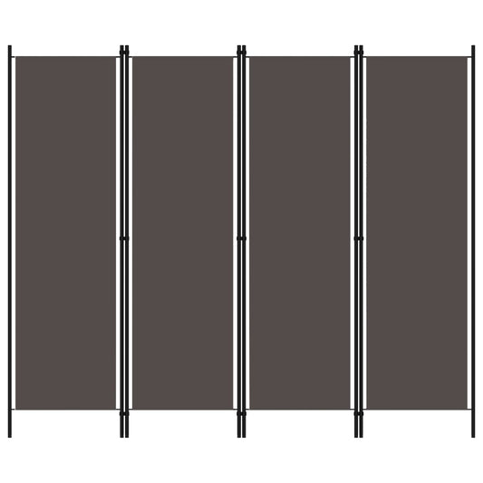 Divisória de quarto com 4 painéis 200x180 cm antracite