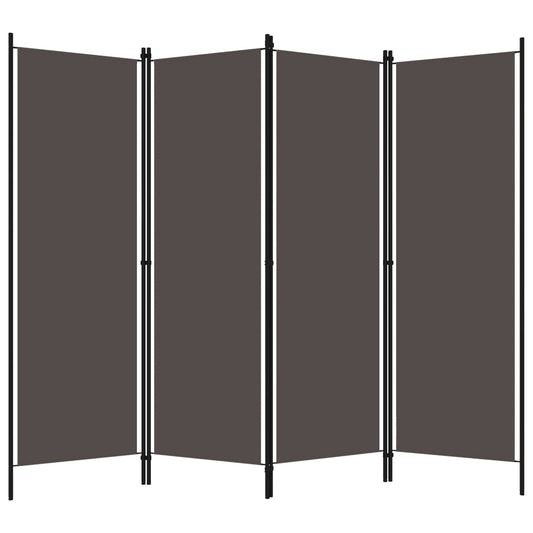 Divisória de quarto com 4 painéis 200x180 cm antracite
