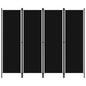 Divisória de quarto com 4 painéis 200x180 cm preto