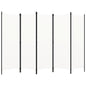 Divisória de quarto com 5 painéis 250x180 cm branco