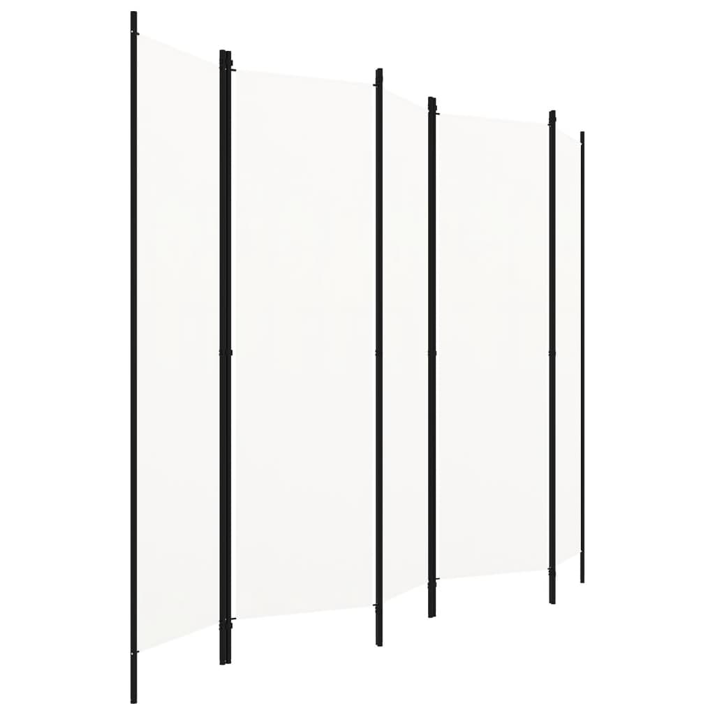 Divisória de quarto com 5 painéis 250x180 cm branco