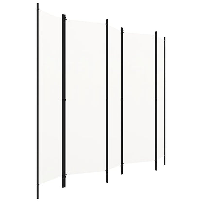 Divisória de quarto com 5 painéis 250x180 cm branco