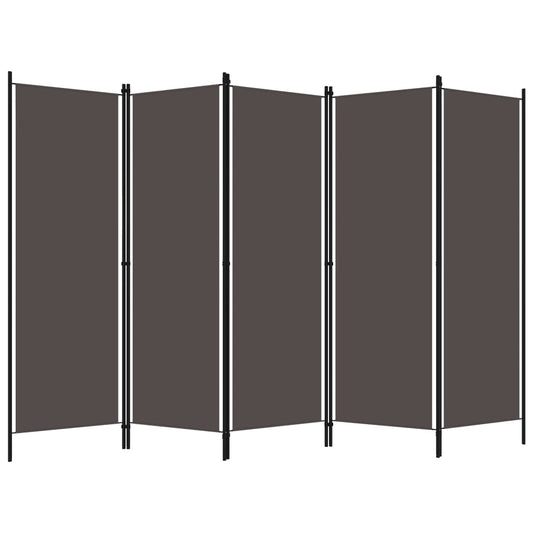Divisória de quarto com 5 painéis 250x180 cm antracite