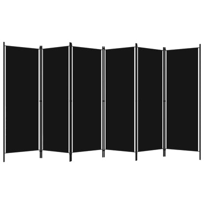 Divisória de quarto com 6 painéis 300x180 cm preto