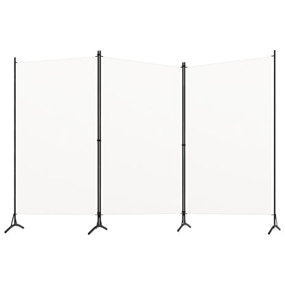 Divisória de quarto com 3 painéis 260x180 cm tecido branco
