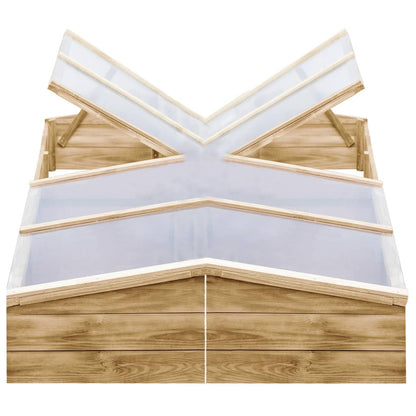 Estufas 2 pcs 200x50x35 cm madeira de pinho impregnada