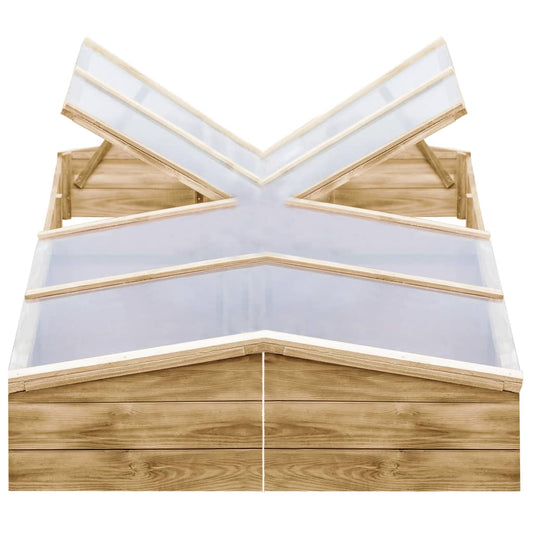 Estufas 2 pcs 200x50x35 cm madeira de pinho impregnada