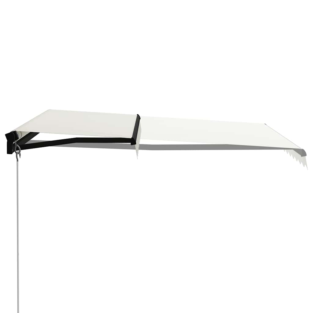 Toldo retrátil manual com LED 300x250 cm cor creme