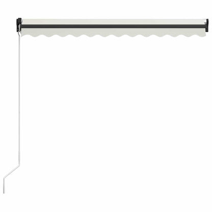 Toldo retrátil manual com LED 300x250 cm cor creme