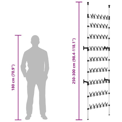 Suporte para calçado telescópico com varões alumínio