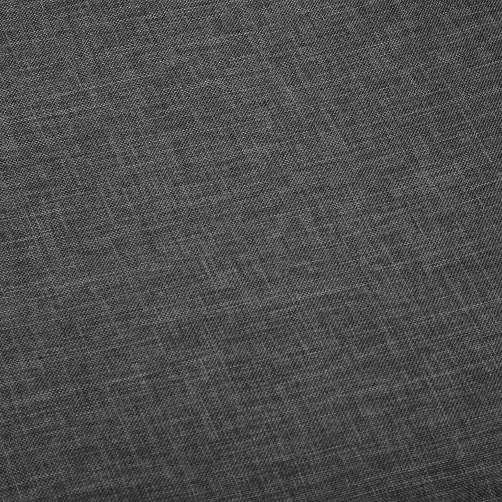 Cadeiras de jantar 2 pcs tecido cinzento-escuro