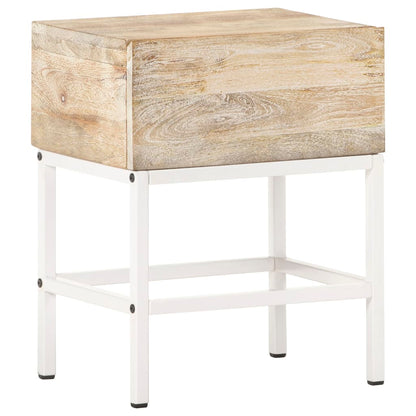 Mesa de cabeceira 40x30x50 cm madeira de mangueira maciça