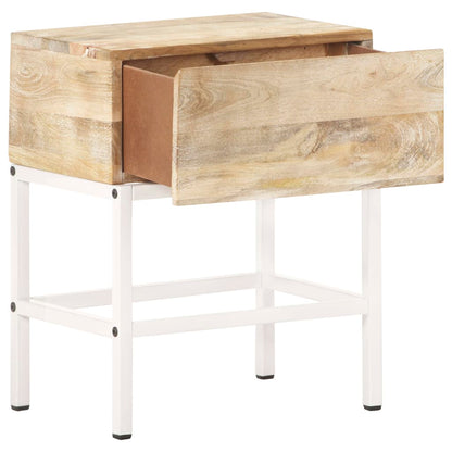 Mesa de cabeceira 40x30x50 cm madeira de mangueira maciça