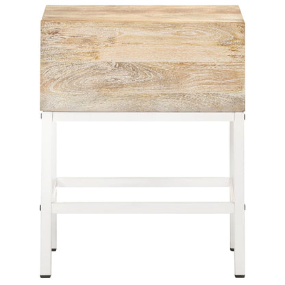 Mesa de cabeceira 40x30x50 cm madeira de mangueira maciça