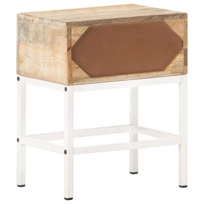 Mesa de cabeceira 40x30x50 cm madeira de mangueira maciça