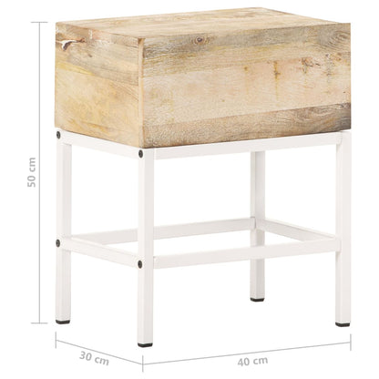 Mesa de cabeceira 40x30x50 cm madeira de mangueira maciça