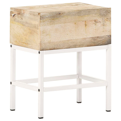 Mesa de cabeceira 40x30x50 cm madeira de mangueira maciça