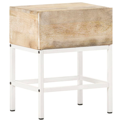 Mesa de cabeceira 40x30x50 cm madeira de mangueira maciça