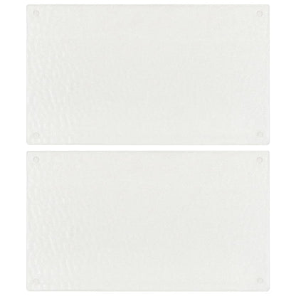 Tábuas cortar 2 pcs vidro temperado padrão bolhas transparentes