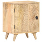 Mesa cabeceira esculpida 40x30x50 cm madeira mangueira maciça