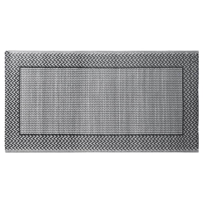 Tapete de exterior 80x150 cm PP cinzento