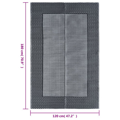 Tapete de exterior 120x180 cm ARAKIL PP cinzento